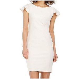 Calvin Klein Ruffle Shoulder Sheath Dress Size 2
